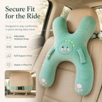 Cozy Travel Pillow with Sleep Mask, H-Shaped Car Neck & Back Support，#G - Image 3