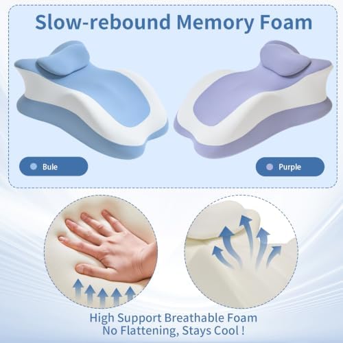 Intimacy Pillow & Sweet Spot Pillow for Couples – Ergonomic Memory Foam Cushion, Multi-Use Wedge Pillow for Daily, Breathable Removable Cover, High-Density Foam, Ideal for Bedroom (Purple) - Image 6