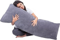1 MIDDLE ONE Body Pillow, Memory Foam Body Pillows for Adults Sleeping, Long Pillow for Bed, Big Large Firm Full Body Pillow for Side Sleeper, 20x54 Inch, Light Grey by 1MIDDLEONE