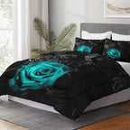 WeCozy Twin Comforter Set, 2 Pieces Floral Rose Bedding, All Season - Image 4