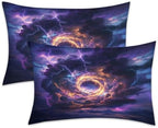 Lightning Pillow Cases Queen Size Set of 2 - Galaxy Vortex Pillowcases with Envelope Closure, Boys Gamer Room Decorative Pillow Covers for Bed Couch, Soft Breathable Microfiber by Unknown