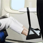 Foot Hammock for Plane Travel 2pcs Lightweight Plane Footrest Hammock - Support Plate, Portable Long Travel(Black) - Image 3