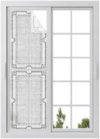 Window Privacy Film Frosted, Gray Botanical Reusable Static Cling Window Tints, Vintage Florals Geometric Minimalist Heat Control Windows Films for Offices, Balcony, 29.5 x 118 Inches by Unknown