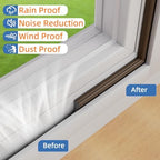 Wedge-Shape Window Weather Stripping Door Frame Seal 3Pcs×196” Brown - Image 6