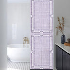 Window Privacy Film Frosted, Lavender Purple Botanical Reusable Static Cling Window Tints, Vintage Florals Geometric Minimalist Heat Control Windows Films for Offices, Balcony, 29.5 x 118 Inches - Image 3