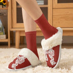 Fuzzy Slippers for Women Washable Cotton Slippers with Crew Socks - Image 2