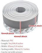 Soft Blinds Light Blocking Strips with Adhesive Backing, 500 cm Window Window Light Blocker for Nursery Bedroom, Doorway Gaps Side Channels(5 Pack) - Image 3