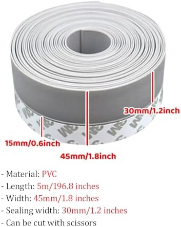 Soft Blinds Light Blocking Strips with Adhesive Backing, 500 cm Window Window Light Blocker for Nursery Bedroom, Doorway Gaps Side Channels(5 Pack) - Image 3