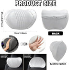 Car Neck Pillow, Memory Foam Headrest Support with Soft Nappa Leather-Feel Cover and Adjustable Strap for Driving, 2 Pack, Grey - Image 3