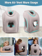 Maliton Inflatable Travel Pillow for Airplane Comfortable Sleeping, (Grey) - Image 4