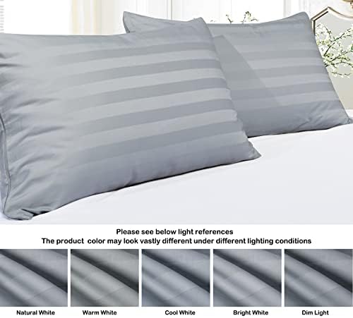 Pillow Protector King Size 100% Egyptian Cotton Pillow Covers Set of 4 - Image 7