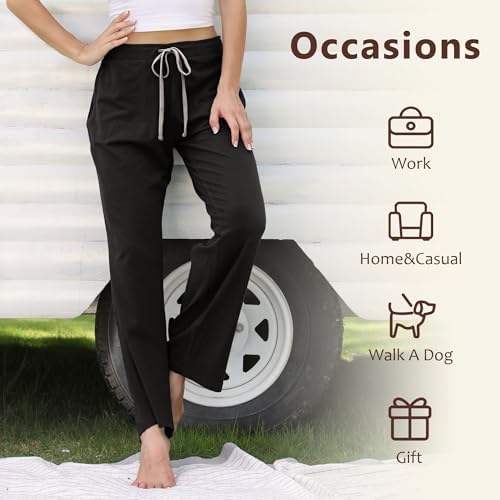 U2SKIIN 2 Pack Pajama Pants for Women Soft, Cotton Comfortable Womens Lounge Lightweight Sleep Pj Bottoms - Image 4