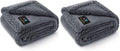 Waterproof Pet Blanket, Liquid Pee Proof Dog Blanket for Sofa Bed Couch, Reversible Sherpa Fleece Furniture Protector Cover for Small Medium Large Dogs Cats, Dark Gray Small（40" x 28"） (Pack of 2) by luciphia