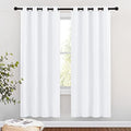 NICETOWN White Room Darkening Draperies and Curtains - Home Fashion Energy Saving Grommet Top Room Darkening Drape Panels for Bedroom (Set of 2, 46 by 72 Inch, White) by NICETOWN