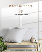 1000 TC Standard Pillowcases Set of 2 100% Egyptian Cotton Pillow Cases - Image 3