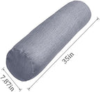 1 MIDDLE ONE Body Pillow, Bolster Pillow with Cooling Cover, Long Round Roll Cylinder Pillow for Bed, 35" x 7.87", Grey - Image 7