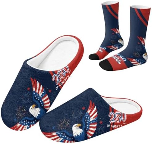 House Slippers for Women Washable Closed Toe with Cute Socks by Unknown