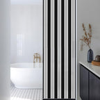 Window Privacy Film Frosted, Black Striped Reusable Static Cling Window Tints, Minimalist Vertical Stripes Heat Control Windows Films for Offices, Balcony, 29.5 x 118 Inches - Image 3