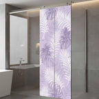 Window Privacy Film Frosted, Purple Palm Trees Tropical Static Cling Door Window Covering, Summer Beach Botanical UV Blocking Windows Film for Office, Hotel, Bedroom, 29.5 x 78.7 Inches - Image 5