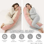 Peallow(Pat. Pend) – Long Round Body Pillow for Adults, Bolster Pillow for Sleeping, Soft and Supportive Pillow for Sleeping & Lumbar Support(Blush Pink,59") - Image 5