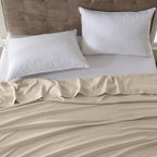 ZPECC King Flat Sheets Only Beige 6 Pack, Color-Coded Hem Threads - Image 7