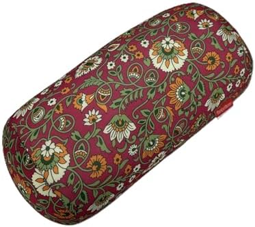Bookishbunny 2pcs Micro Bead Set U Shaped Neck Travel Pillow 12" x 12" x 4" and Roll Back Pillow Cushion 13" x 7", Various Designs (Chintz) - Image 3
