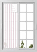 Window Privacy Film Frosted, Pink Lines Reusable Static Cling Window Tints, Modern Vertical Striped Vintage Minimalist Heat Control Windows Films for Offices, Balcony, 29.5 x 118 Inches by Unknown