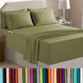 Elegant Comfort Luxury Soft 6-Piece 1500 Premium Hotel Quality Bed Sheet Set with Extra Deep Pockets 18-24 Inch, Wrinkle Free, Storage Pockets, Extra Deep Pocket 6PC Sheets, King, Sage Green by ELEGANTCOMFORT