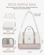 Weekender Bags for Women Travel Bag- Duffle Bag for Women with Shoe Compartment Carry On Overnight Bag with Toiletry Bag & Wet Pocket - Image 4