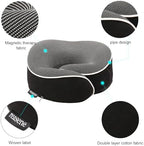 Memory Foam Travel Pillow,360° Support for Your Head,Neck,and Chin,Comfortable for Airlines,car,Office,Shcool and Home use,More Colors for Your Option (Dark Gray) - Image 4