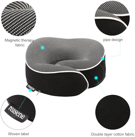 Memory Foam Travel Pillow,360° Support for Your Head,Neck,and Chin,Comfortable for Airlines,car,Office,Shcool and Home use,More Colors for Your Option (Dark Gray) - Image 4