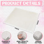 14 Pack Extra Large Pink Picnic Blanket Kit 91x71'' Outdoor Boho Pink Rug - Image 5