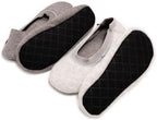 Muk Luks Women's 2 Pair Travel Ballerina Slipper Set, Grey, S (5-6) - Image 3