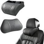 Universal Memory Foam Car Headrest Neck Pillow, Ergonomic Support (Black,Set) by Dododox