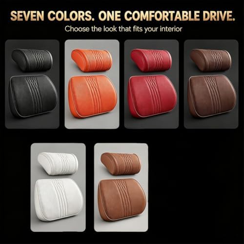 Universal Memory Foam Car Headrest Neck Pillow，Headrest*2：D - Image 6