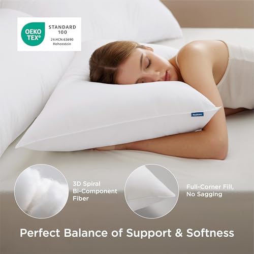 Bedsure Pillows King Size Set of 4, Bed Pillows for Sleeping - Image 2