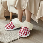 Cotton Slippers With Fluffy Edges House Slippers Non‑Slip Sole - Image 2