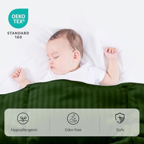 ZPECC Toddler Down Alternative Comforter, 39" x 47", Olive Green - Image 4