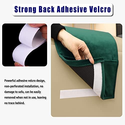 Velvet Recliner Headrest Pillow, Non-Slip Neck Support, Green - Image 3