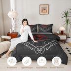 Baseball Field Print Comforter Set Twin Size,Boys Ball Sports Games Themed Quilt Set for Kids Boys Bedroom Collection,Red Baseball Bat Sporting Equipment Soft Bedding Set with 1 Pillowcase - Image 5