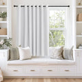 NICETOWN Room Darkening Greyish White Curtain for Bedroom, Grommet Thermal Insulated Room Divider Light Blocking Window Treatment Privacy Drapes, 1 Panel, W100 x L63 by NICETOWN