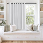 NICETOWN Room Darkening Greyish White Curtain for Bedroom, Grommet Thermal Insulated Room Divider Light Blocking Window Treatment Privacy Drapes, 1 Panel, W100 x L63 by NICETOWN