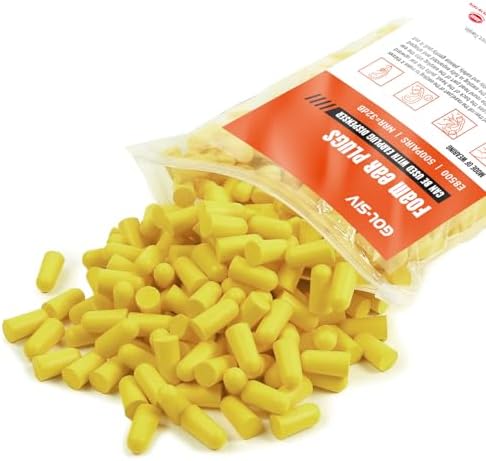 Bulk Foam Ear Plugs, 500 Pairs, NRR 33dB, Yellow by GOL-SIV