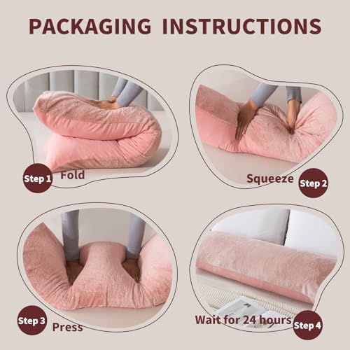 WhatsBedding Memory Foam Body Pillow with Cover, Long Bed Pillow for Adults - Image 7