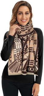 EXTREE Scarfs for Women Pashmina Silky Shawl Wrap for Evening Dressing Blanket Open Front Poncho Cape - Image 3