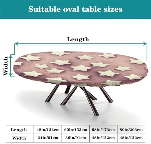 Tablecloth Oval, Plaid Pattern Printed on Washable Tablecloth, for Business & Events Birthday Parties, Fits for 52" x 70" Oval Tables - Image 4