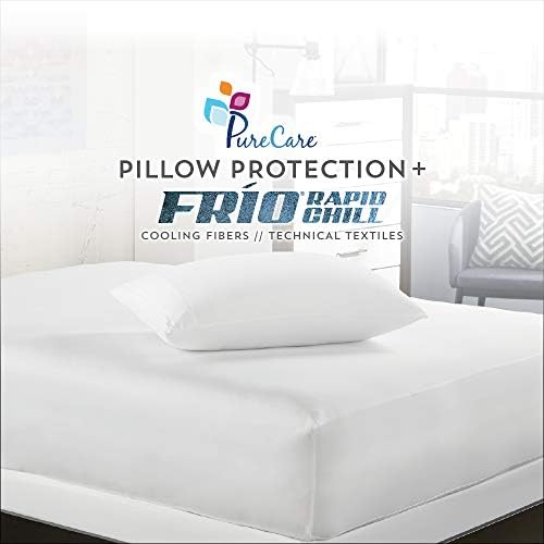 PureCare FRíO Cooling AirXchange Pillow Protector, Lightweight Performance Fabric, Queen, White (FRIOPP502) - Image 2