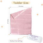 ZPECC Toddler Down Alternative Comforter, 39" x 47", Pink Stripe - Image 2