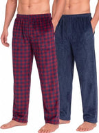 DOCKERS Fleece Pajama Pants for Men, 2 Pack Lounge Sleepwear with Pockets by Dockers