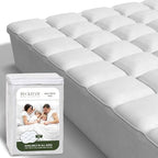 Beckham Hotel Collection Twin XL Size Hybrid Mattress Protector & Pad - Extra Padded, Thick, Plush, & Fitted Mattress Topper for Bed - Quilted Pillow Top Mattress Cover by Unknown